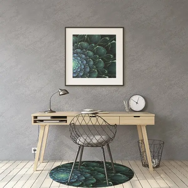 Tappeto per sedia con ruote Fiore Verde