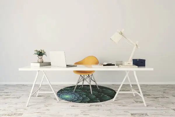 Tappeto per sedia con ruote Fiore Verde