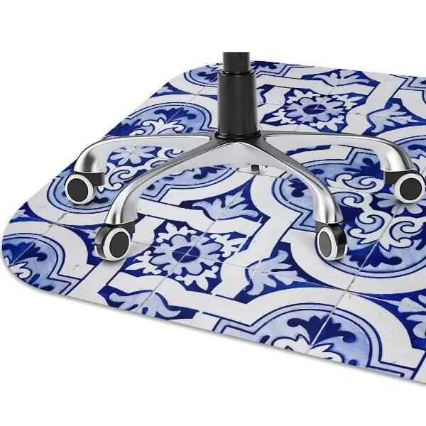 Tappeto per sedia con ruote Piastrelle Blu