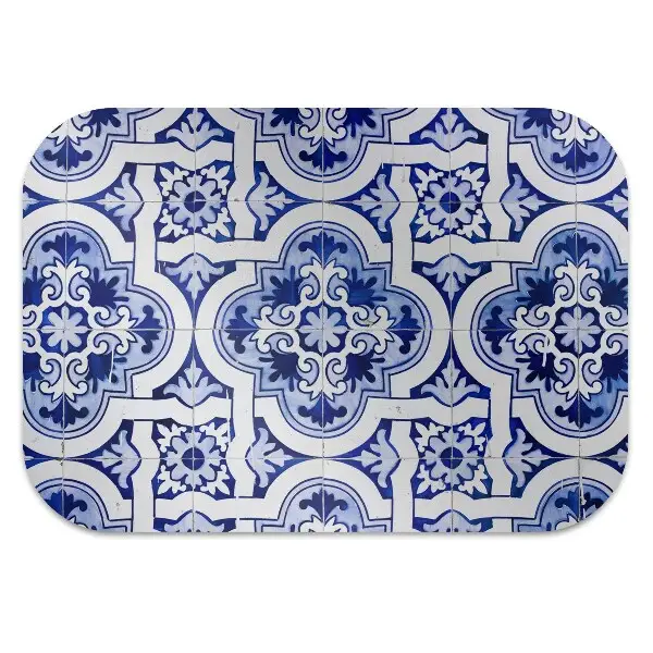 Tappeto per sedia con ruote Piastrelle Blu