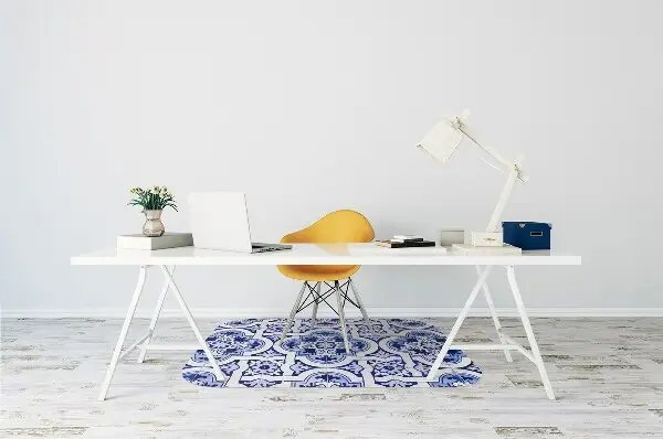 Tappeto per sedia con ruote Piastrelle Blu