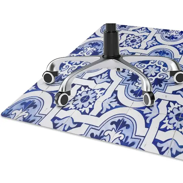 Tappeto per sedia con ruote Piastrelle Blu