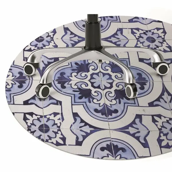 Tappeto per sedia con ruote Piastrelle Blu