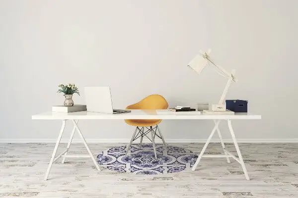 Tappeto per sedia con ruote Piastrelle Blu