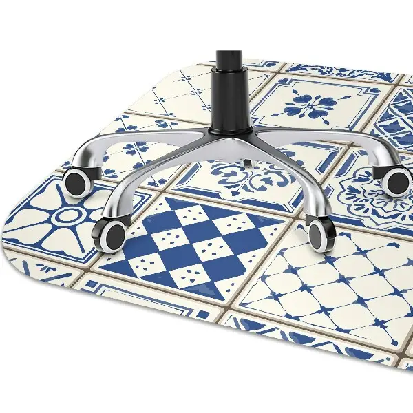 Tappeto per sedia con ruote Piastrelle Blu