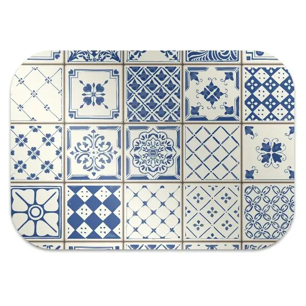 Tappeto per sedia con ruote Piastrelle Blu