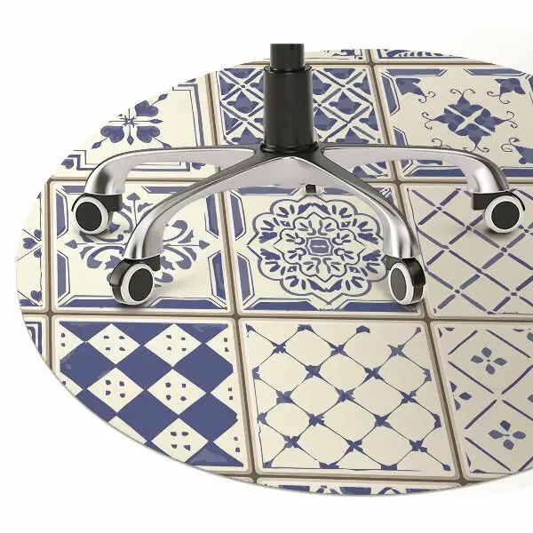 Tappeto per sedia con ruote Piastrelle Blu