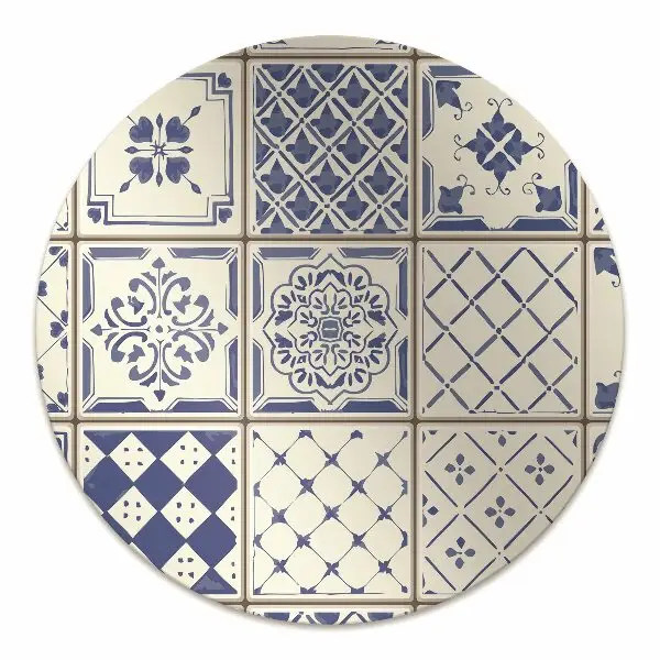 Tappeto per sedia con ruote Piastrelle Blu
