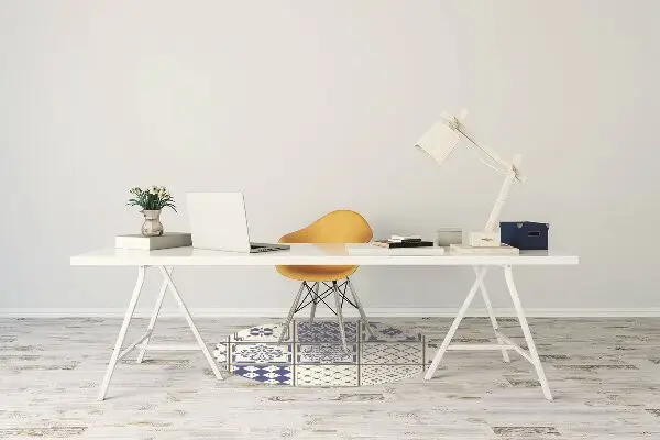 Tappeto per sedia con ruote Piastrelle Blu