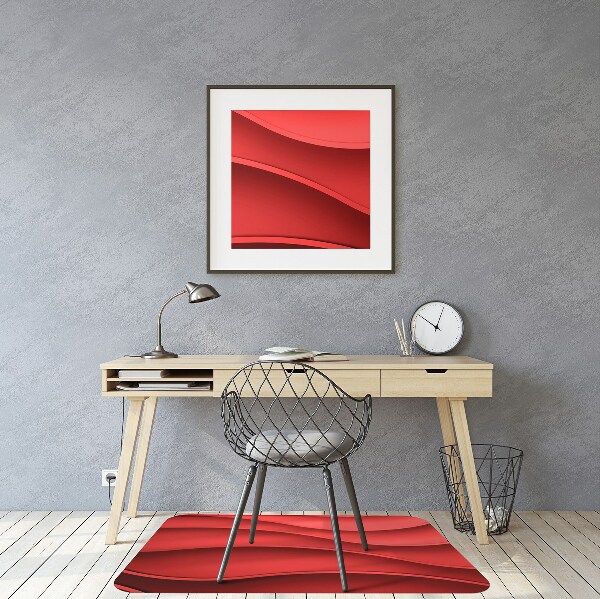 Tappeto sedia ufficio Astrazione Rossa