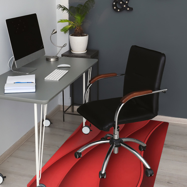 Tappeto sedia ufficio Astrazione Rossa