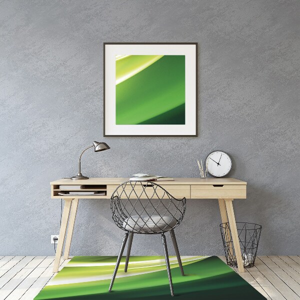 Tappeto per sedia con ruote Astrazione Verde