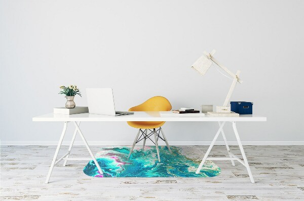 Tappeto per sedia con ruote Astrazione Verde