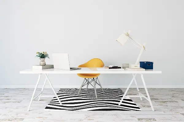 Tappeto salvapavimento Onde In Bianco E Nero