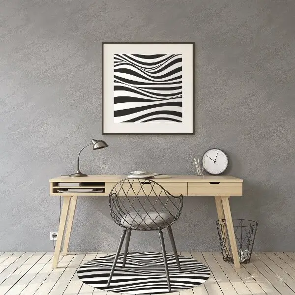 Tappeto salvapavimento Onde In Bianco E Nero