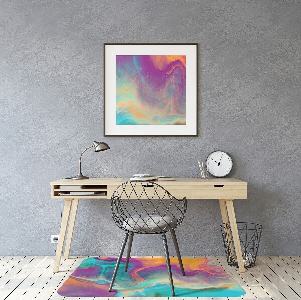Tappeto per sedia con ruote Motivi Colorati