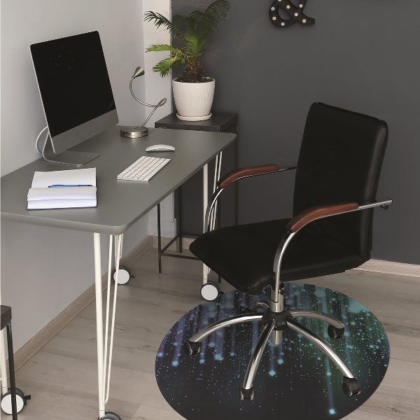 Tappeto sedia ufficio Particelle Blu