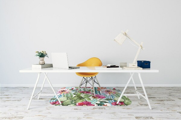 Tappeto per sedia con ruote Fiori Di Cactus