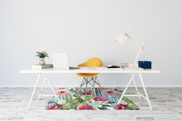 Tappeto per sedia con ruote Fiori Di Cactus