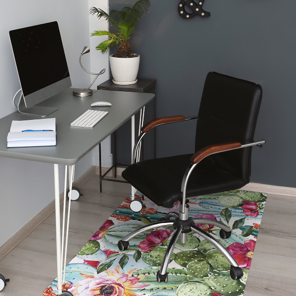 Tappeto per sedia con ruote Fiori Di Cactus