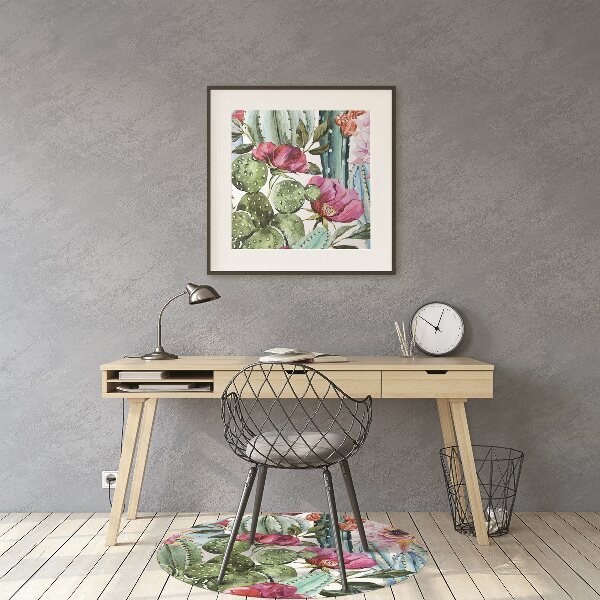 Tappeto per sedia con ruote Fiori Di Cactus