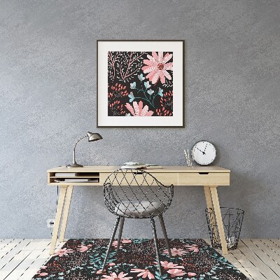 Tappeto per sedia con ruote Fiori Vintage