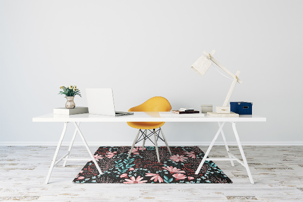Tappeto per sedia con ruote Fiori Vintage