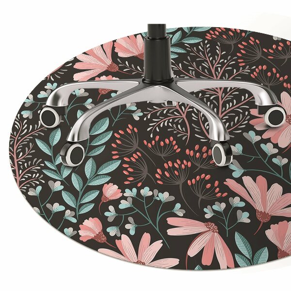 Tappeto per sedia con ruote Fiori Vintage