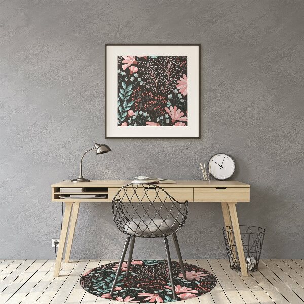 Tappeto per sedia con ruote Fiori Vintage
