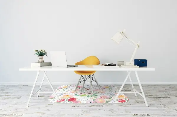 Tappeto per sedia con ruote Pastelli Fiori