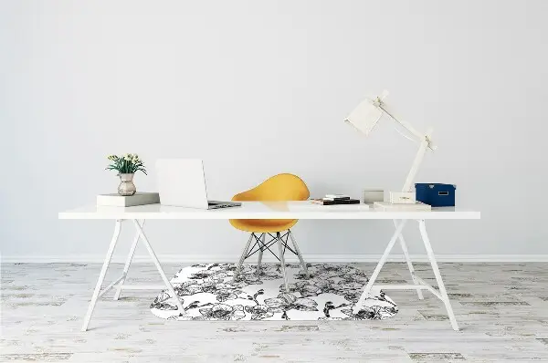 Tappeto per sedia con ruote Orchidee