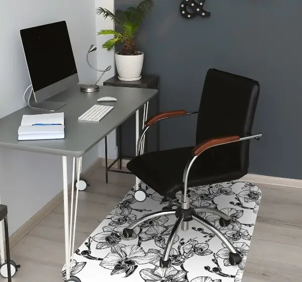 Tappeto per sedia con ruote Orchidee