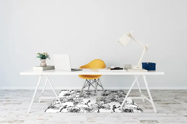 Tappeto per sedia con ruote Orchidee