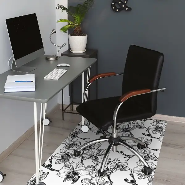 Tappeto per sedia con ruote Orchidee