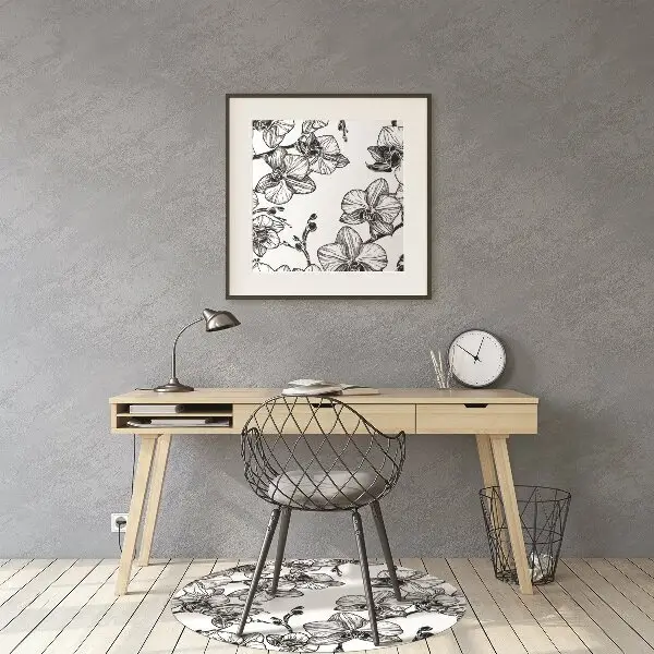 Tappeto per sedia con ruote Orchidee