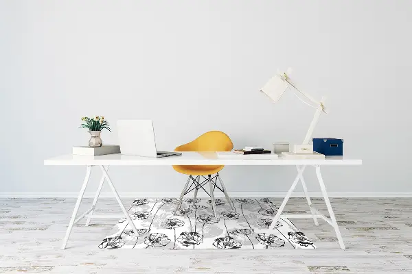Tappeto per sedia con ruote Fiori Glamour
