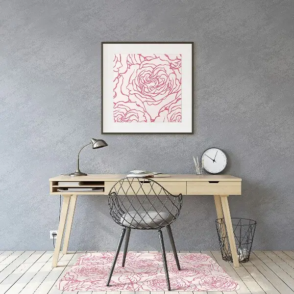 Tappeto per sedia con ruote Rose Doodle