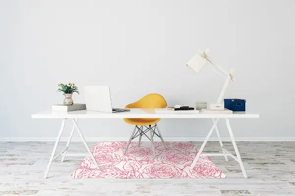 Tappeto per sedia con ruote Rose Doodle