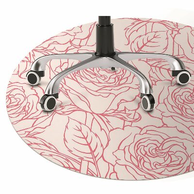 Tappeto per sedia con ruote Rose Doodle