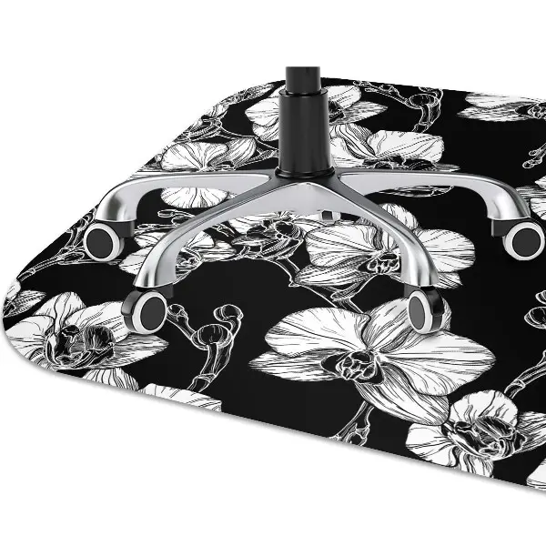 Tappeto per sedia con ruote Fiori Negativi