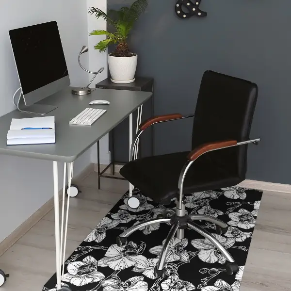 Tappeto per sedia con ruote Fiori Negativi