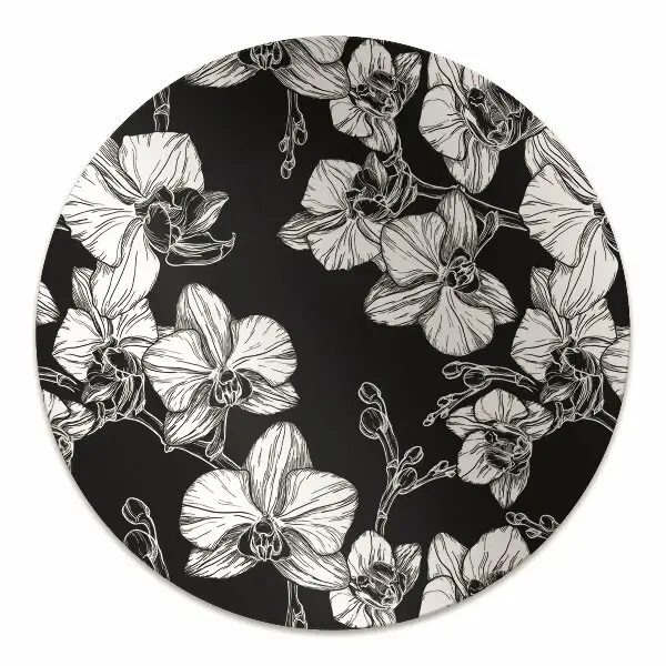 Tappeto per sedia con ruote Fiori Negativi