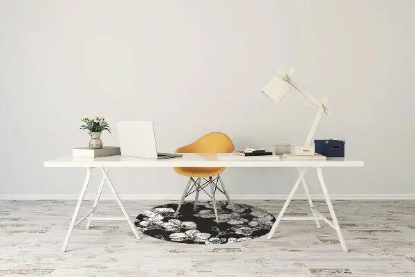 Tappeto per sedia con ruote Fiori Negativi