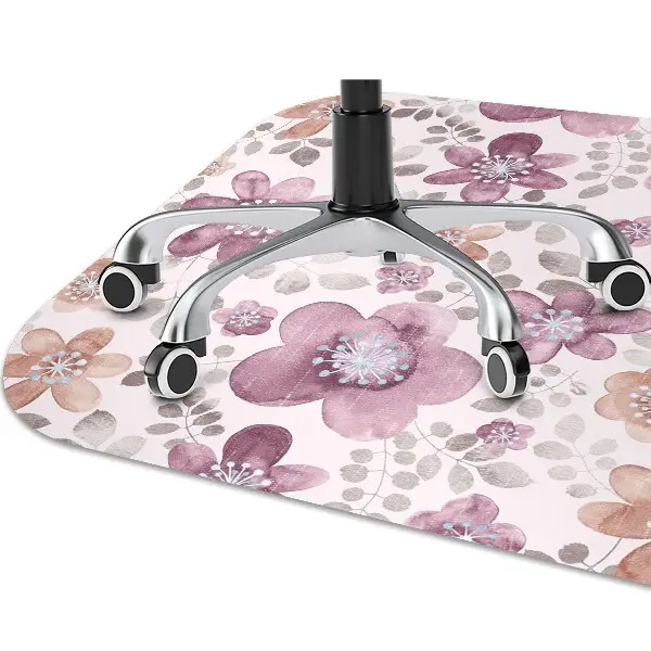 Tappeto per sedia con ruote Fiori Rosa