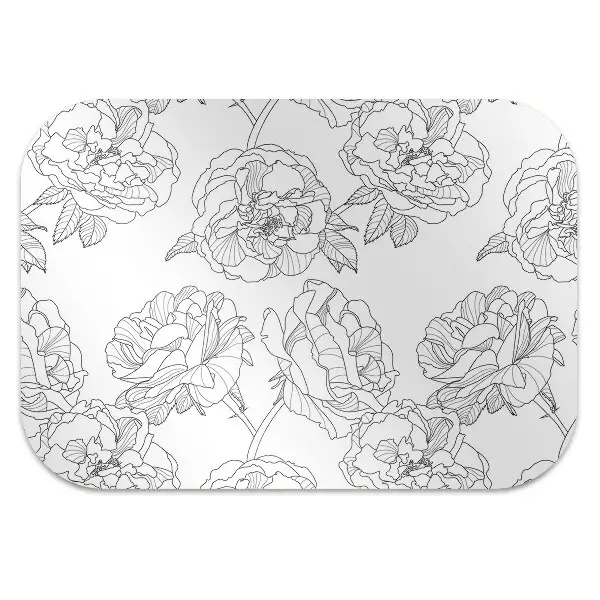 Tappeto per sedia con ruote Rose Disegnate