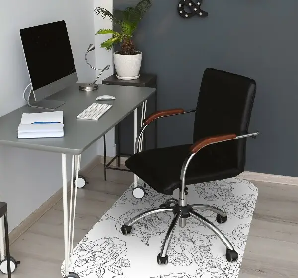 Tappeto per sedia con ruote Rose Disegnate