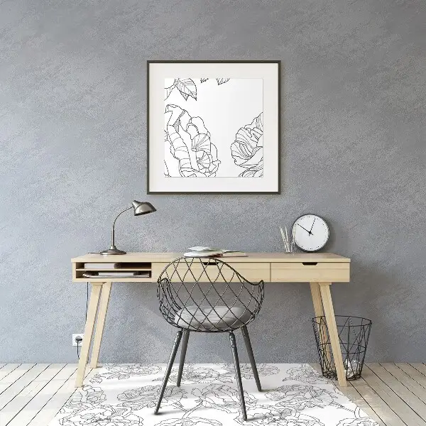 Tappeto per sedia con ruote Rose Disegnate