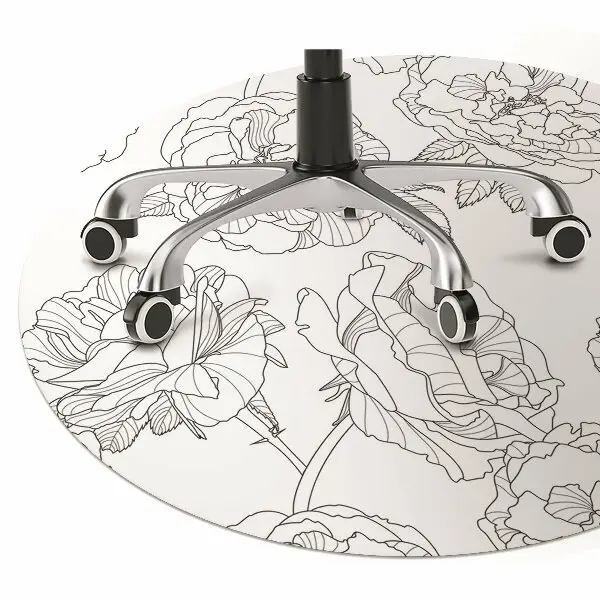 Tappeto per sedia con ruote Rose Disegnate