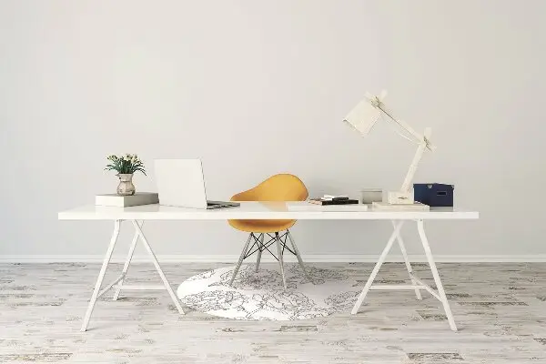 Tappeto per sedia con ruote Rose Disegnate