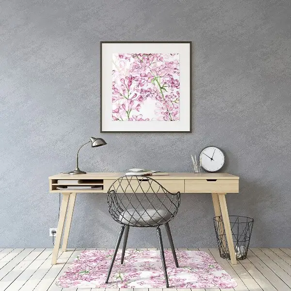Tappeto per sedia con ruote Fiori Lilla